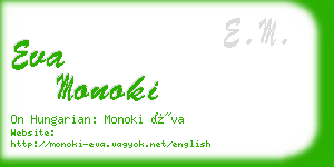 eva monoki business card